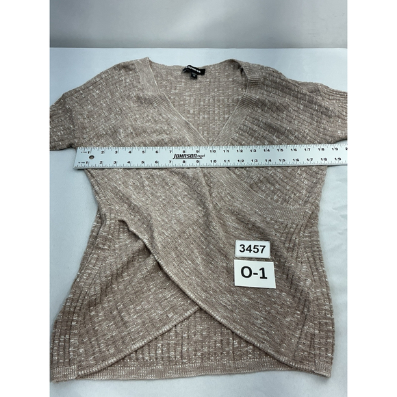 Womans Express Size XS Mauve Wrap Front Long Sleeve Pullover Sweater - Picture 5 of 8